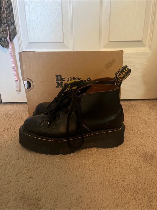 Black doc martens monkey boots